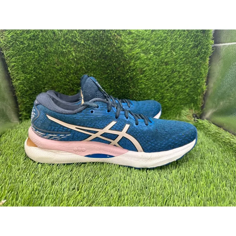Asics Gel-Nimbus 24 1012B201 Athletic Sneaker Womens 10.5 Blue Mesh Training Gym